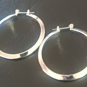 Elegant Silver Hoop Earrings